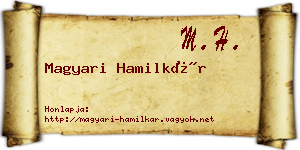 Magyari Hamilkár névjegykártya